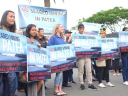 A protest against seabed mining