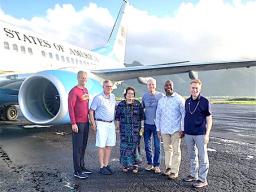 Congresswoman Amata with (l-r) Senators Thune, Burr, Moran, Scott, and Lankford