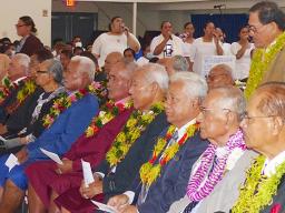 Senators seated at Joint Fono Session