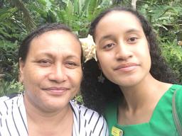 Serenalia Iona with her mother