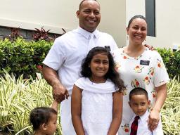 The Seu family Saturday, October 12th after their daughter Emma was baptized in front of a large gathering of family and friends.