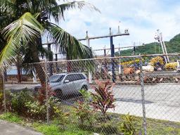 Samoa News photo taken from the main road shows part of the Ronald Reagan Marine Railway, the ASG owned shipyard in Satala 