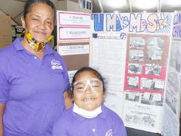 Semo Afalava with his science fair project