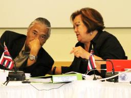 Edwin Ebisui, left, with Kitty Simonds