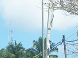Siren being installed