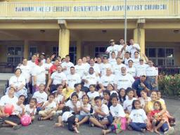 Participants at the camp posing for a group photo