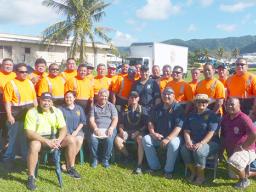 School Lunch Program management and drivers, along with off island engineer and trainer, Dennis Fisher