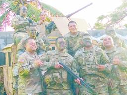 Solders of the local US Army Reserve unit