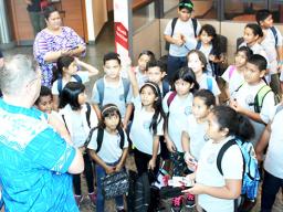 SPA stuents visiting Territorial Bank of American Samoa