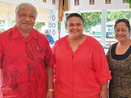 Speaker of the House with family members of Tulifua Tini Lam Yuen