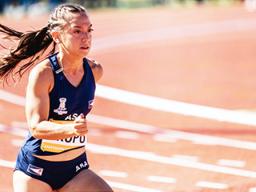 Filomenaleonisa Iakopo running on mini-games track