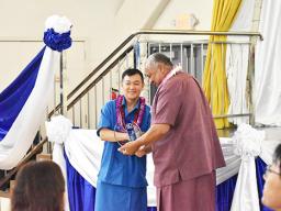 StarKist Co. President and Chief Executive Officer Chae-Ung Um WITH GOV. LEMANU
