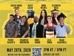 Student speakers for the Pasifika Commencement Celebration