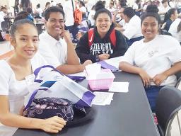 Students representing various public and private high schools, including the ASCC, gathered at the Lee Auditorium yesterday for this year's Health Occupations Students of America (HOSA) state conference. 
