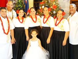 A family who enjoyed the CCCAS Petesa Uta annual concert 