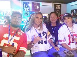 Local sports fans watching the Super Bowl