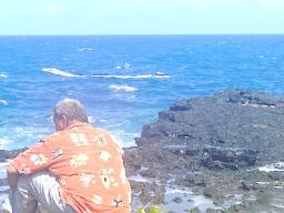 Man watches search at sea