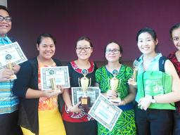  (l-r): Koneferenisi Purcell, Geraldine Ofisa, Da In Myung, Emily Kennach, Gloria Park, Sophie Young.