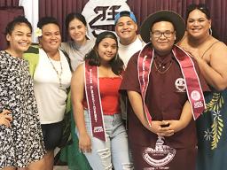 Tafuna High School senior student government association officers with their advisors Eden Brown & Eileen Ale