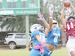 Tafuna High School’s junior wide receiver, Semisi Moli 