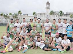 Talavalu with Cook Islands team