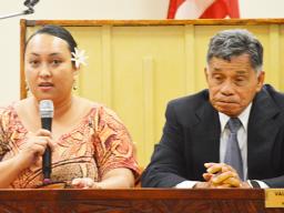 DOC director, Petti T. Matila and Department of Homeland Security director Samana Semo Veavea
