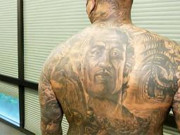  “Battle of Nuuanu,” a painting by the late Herb Kane model for tattoo