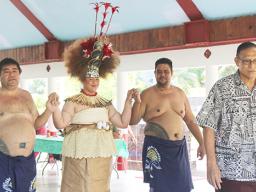 Taupou Tulimalefo’i,Rev. Mageo Patolo Mageo,members of the Pago Pago Aumaga