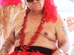 Aumoeualogo Te'o J. Fuavai in his chiefly attire