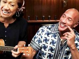 The Rock with his mom, Ata Johnson