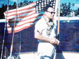 1957 photo of Gov. Uifa’atali Peter T. Coleman in Tutuila