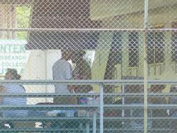 Some of the people quaratined at the ASCC gym earlier this week