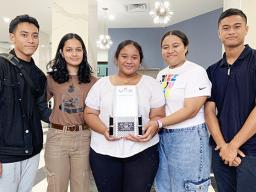 ( L-R) Francis Ah Vui, Filiaga Tufa, Isalei Liaiga, Ladenia Lavatai, and Charles Tauiliili.