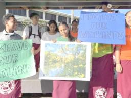 THS students supporting wetlands month