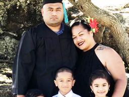 Tise Tialavea with his wife Aveiaotatoulotomolealii Ulimasao-Tialavea and their three childrenn, Martavius, Queen Victoria, and Alexander