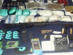 Illicit Drugs and firearms seized by police in Tonga.