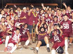 ASHSAA Football Junior Varsity Champions Tafuna Warriors
