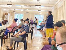 Quarntined travelers at Tradewinds Hotel