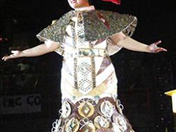 Miss American Samoa Magalita Philomena Johnson in her traditionally inspired wear