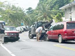 car accident with police on the scene