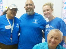 Medical technicians from the U.S. posed Tuesday for a Samoa News photo at the Territorial Administration on Aging 