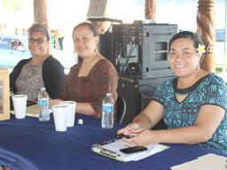 A trio of ASG personnel assigned to gather information and donations