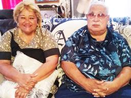 Senate President, Sen. Tuaolo Manaia Eti Tuiletufuga Fruean and his wife, Fiapaipai Fruean