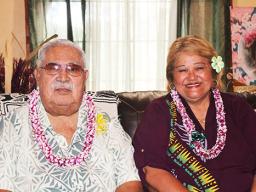 Sen. Tuaolo M. Fruean and wife Fiapaipai