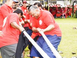 Lt. Gov. leading the tug of war at the 2019 ASG Workforce Day