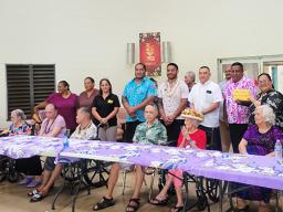 Hope House residents with Tuilagi brothers and others