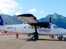 Samoa Airways Twin Otter at American Samoa's Tafuna International Airport.