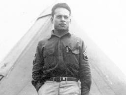 Pearl Harbor attack survivor Uifa’atali Peter T. Coleman in the U.S. Army in World War II. 