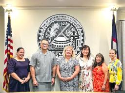 Lieutenant Governor La’apui Talauega E.V. Ale and others