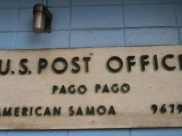 USPS AMERICAN SAMOA SIGN